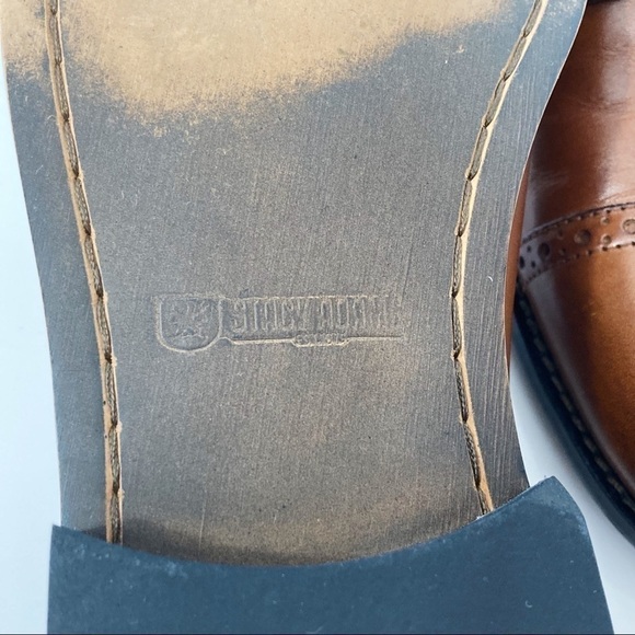 Stacy Adams Prescott Tan Cap Toe Oxford Lace Up Dress Shoe Size 8M - Picture 13 of 16